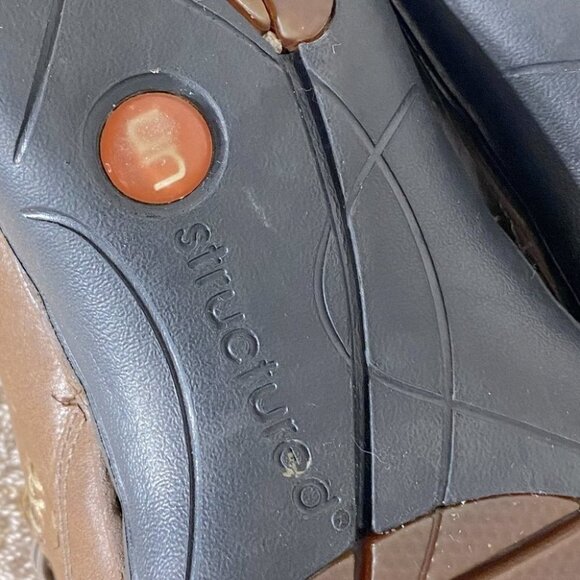 Clarks Unstructured Brown Leather Slip on Shoes 6.5 - Picture 7 of 10